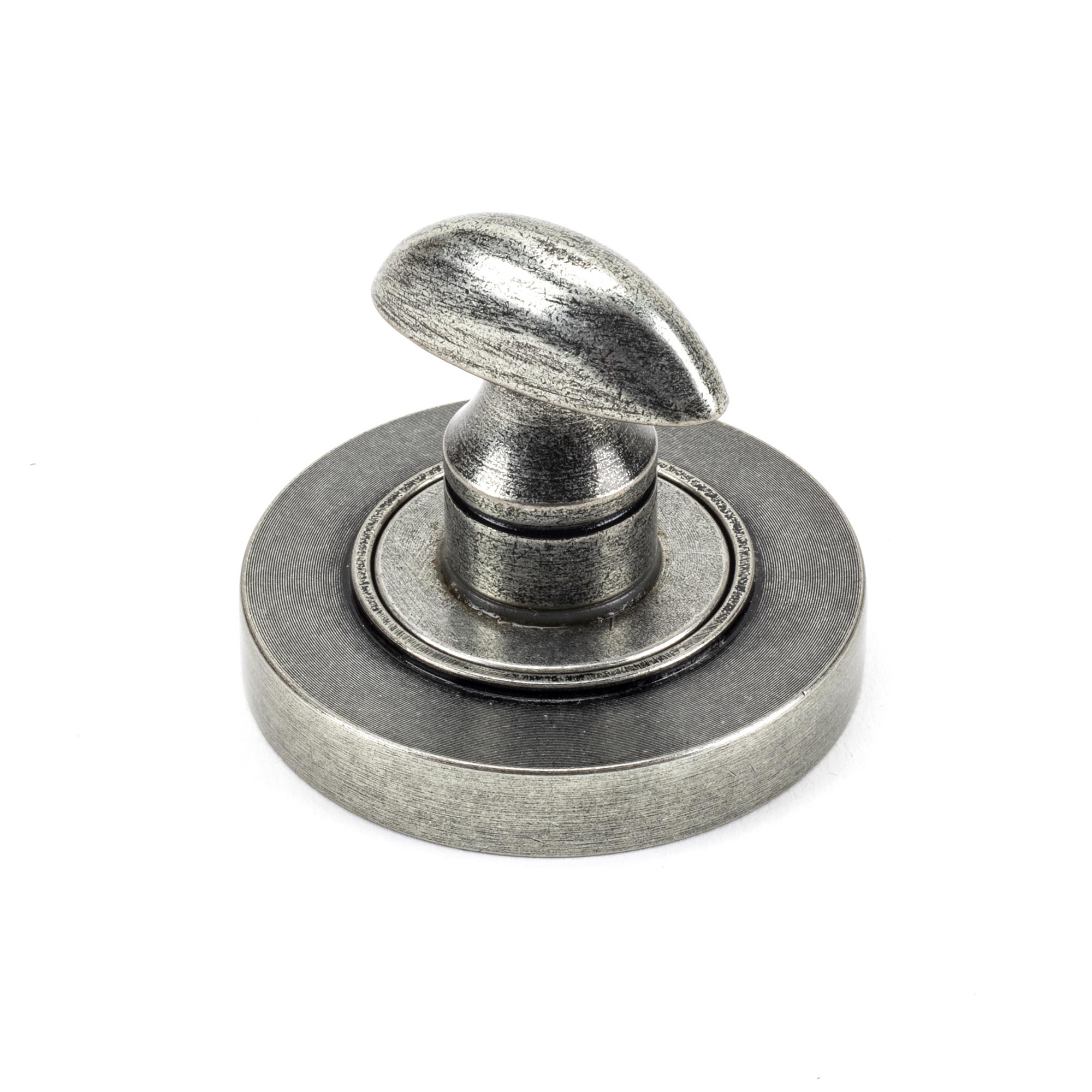 pewter round thumbturn set (plain)