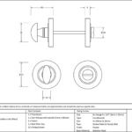 pewter round thumbturn set (plain)