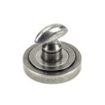 pewter round thumbturn set (art deco)