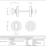 pewter round thumbturn set (art deco)