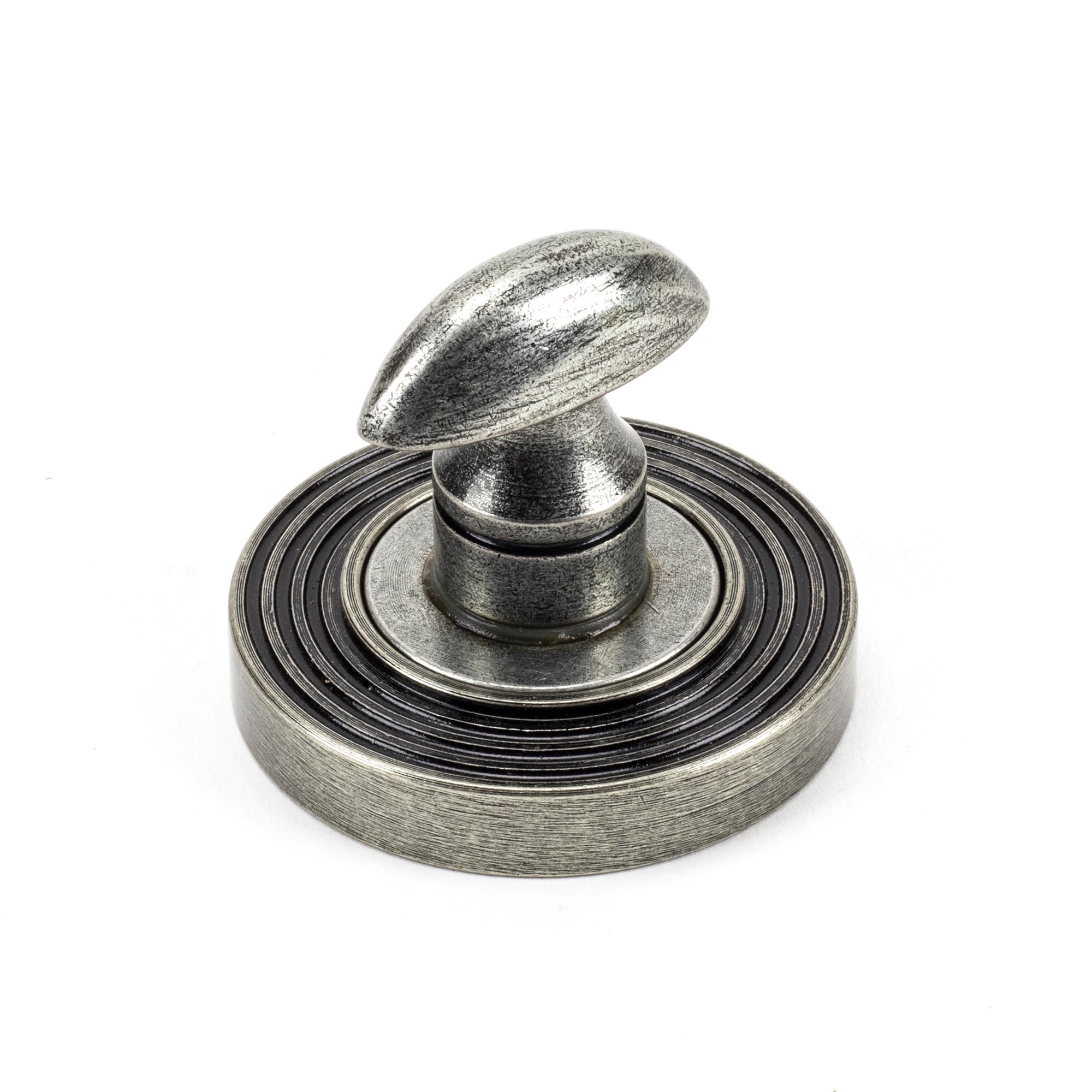 pewter round thumbturn set (beehive)