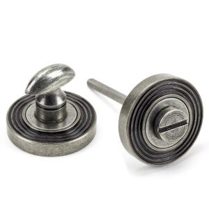 pewter round thumbturn set (beehive)