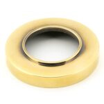 aged brass newbury lever on rose set (plain)