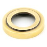 aged brass newbury lever on rose set (art deco)