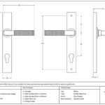 aged bronze brompton slimline lever espag. lock set