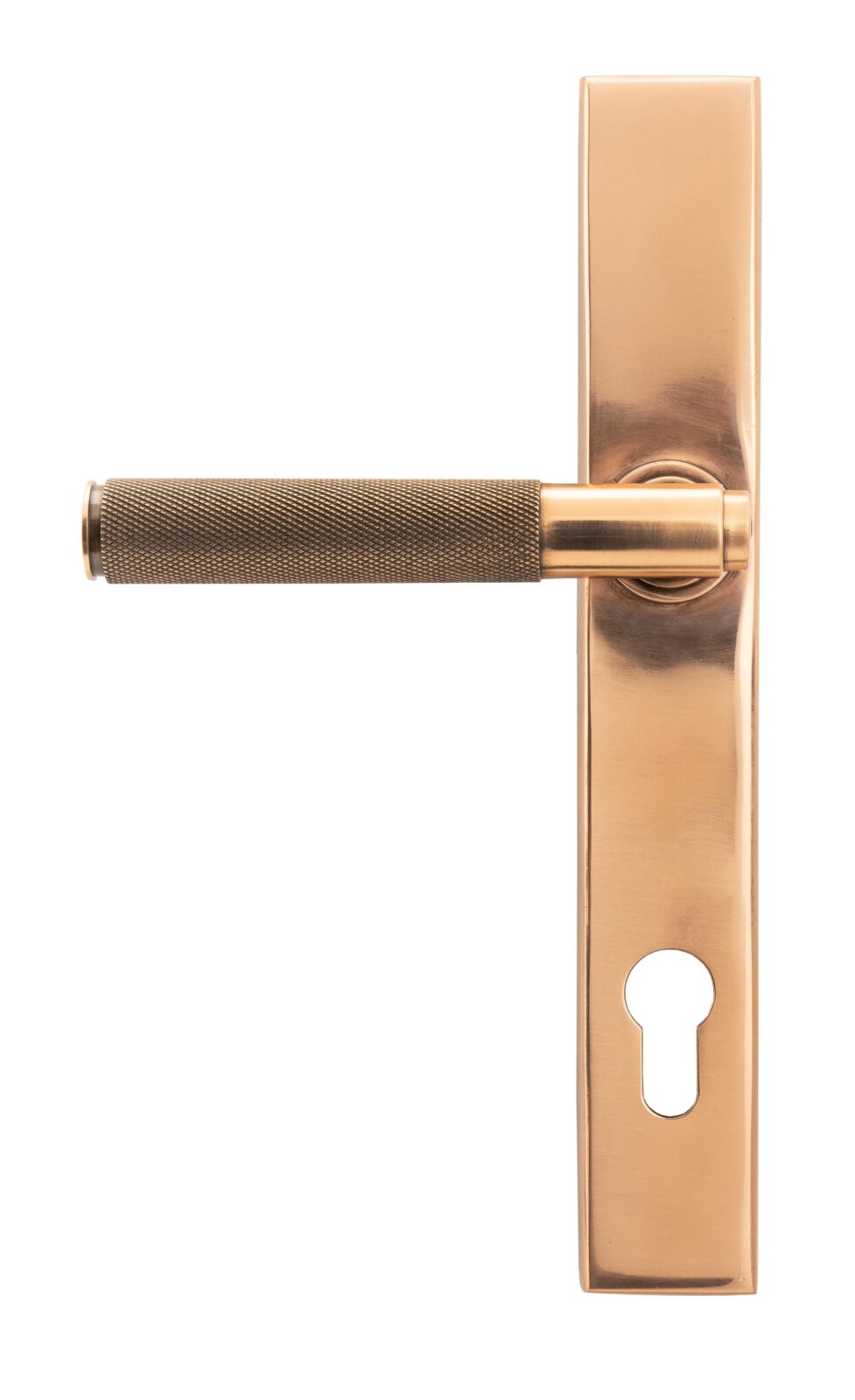 polished bronze brompton slimline lever espag. lock set
