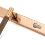 polished bronze brompton slimline lever espag. lock set