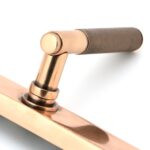 polished bronze brompton slimline lever espag. lock set