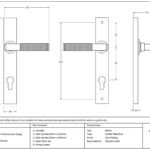 polished bronze brompton slimline lever espag. lock set