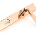 polished bronze avon slimline lever espag. lock set