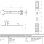 satin chrome 4" universal bolt