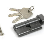 pewter 30/30 5pin euro cylinder/thumbturn