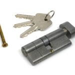 pewter 35/35 5pin euro cylinder/thumbturn