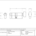 pewter 35/35 5pin euro cylinder/thumbturn
