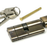 aged brass 35/35 5pin euro cylinder/thumbturn