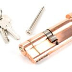 polished bronze 40/40 5pin euro cylinder/thumbturn