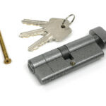 pewter 40/40 5pin euro cylinder/thumbturn