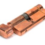 polished bronze 35t/45 5pin euro cylinder/thumbturn