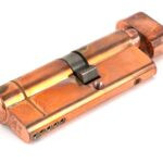 polished bronze 35t/45 5pin euro cylinder/thumbturn