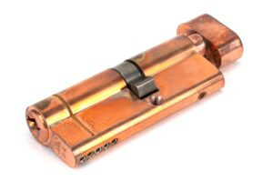 polished bronze 35t/45 5pin euro cylinder/thumbturn