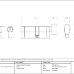 pewter 35t/45 5pin euro cylinder/thumbturn