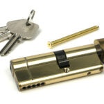 aged brass 35t/45 5pin euro cylinder/thumbturn