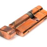 polished bronze 35/45t 5pin euro cylinder/thumbturn