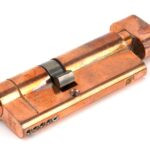 polished bronze 35/45t 5pin euro cylinder/thumbturn