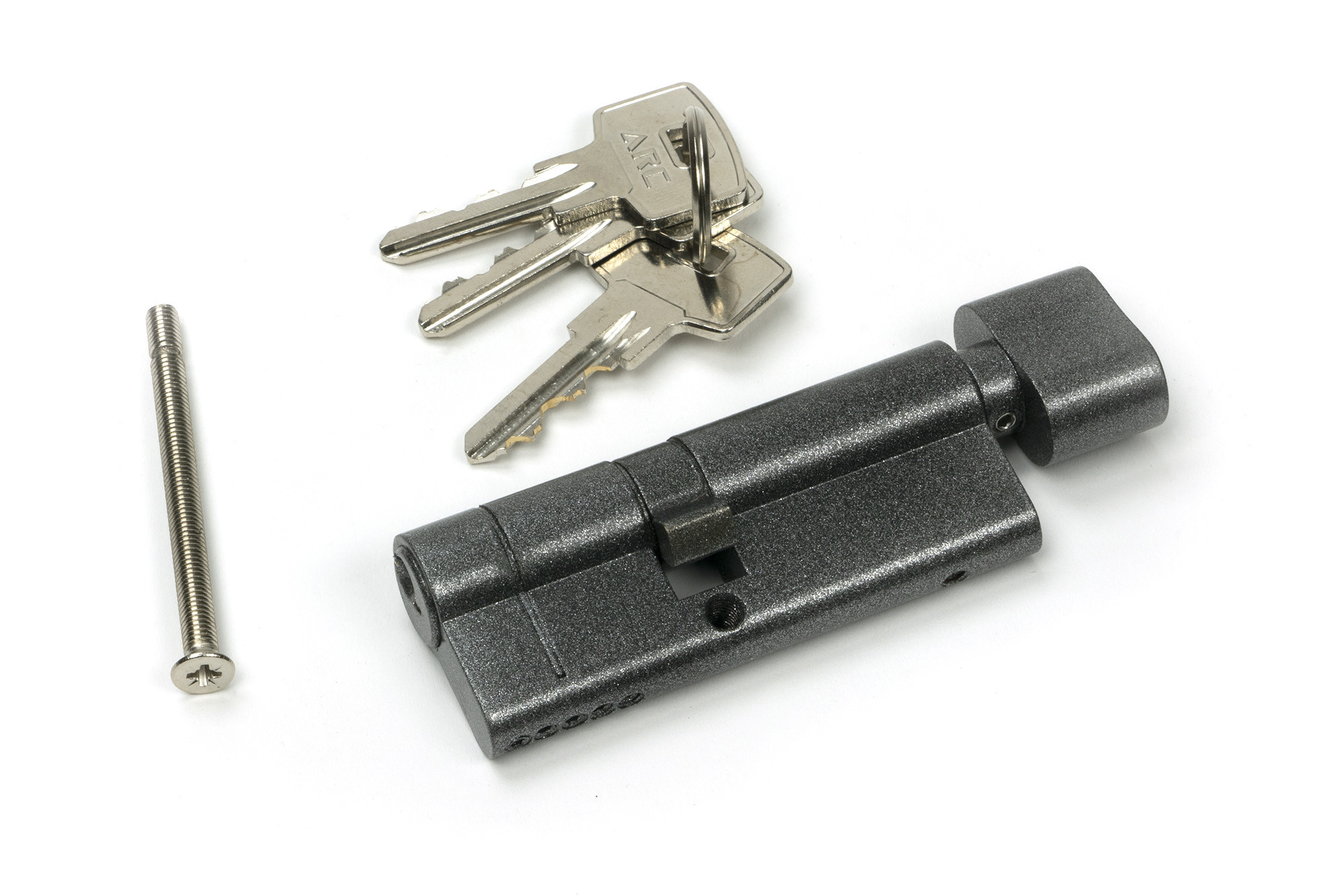 pewter 35/45t 5pin euro cylinder/thumbturn