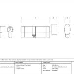 pewter 35/45t 5pin euro cylinder/thumbturn