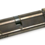 aged brass 45/45 5pin euro cylinder/thumbturn