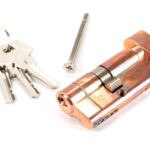 polished bronze 30/30 5pin euro cylinder/thumbturn ka