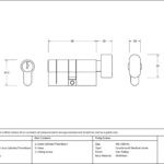 aged brass 30/30 5pin euro cylinder/thumbturn ka