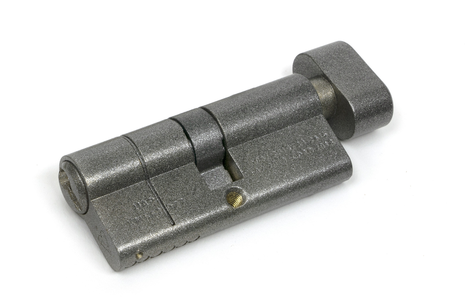 pewter 35/35 5pin euro cylinder/thumbturn ka