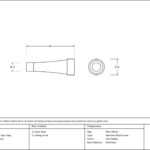 satin chrome projection door stop