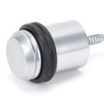 satin chrome floor mounted door stop