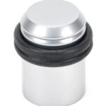 satin chrome floor mounted door stop