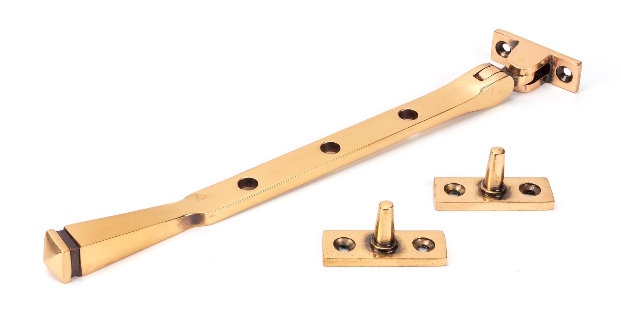 polished bronze 8" avon stay