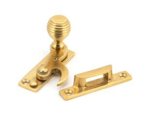 polished brass beehive sash hook fastener