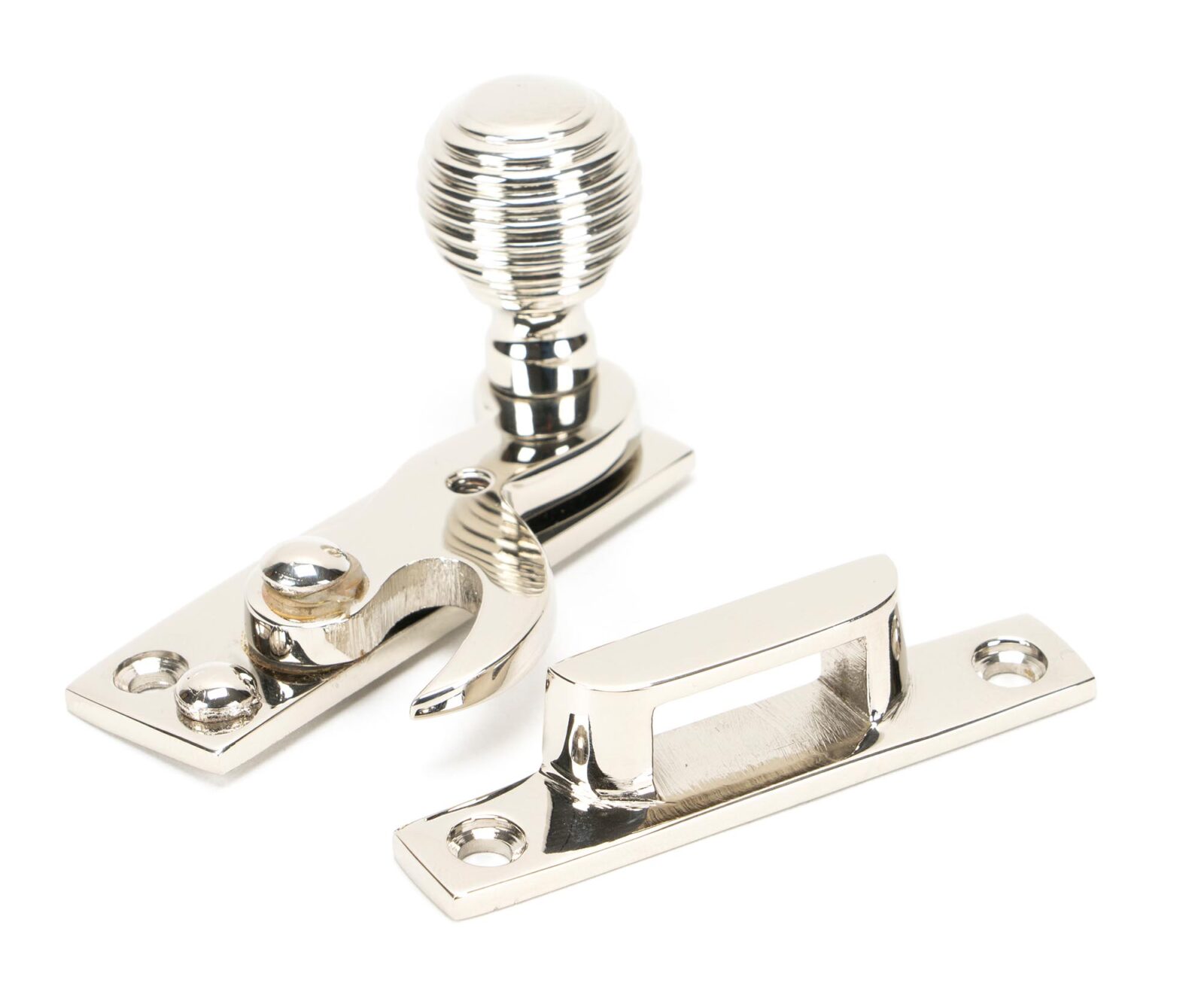 polished nickel beehive sash hook fastener