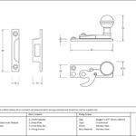 satin chrome prestbury sash hook fastener