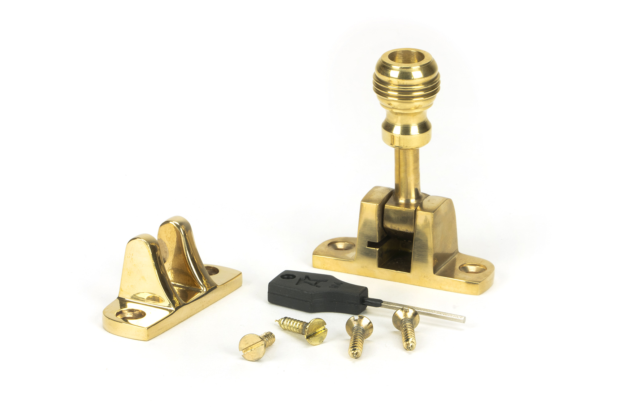 polished brass prestbury brighton fastener (radiused)