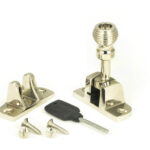 polished nickel beehive brighton fastener (radiused)