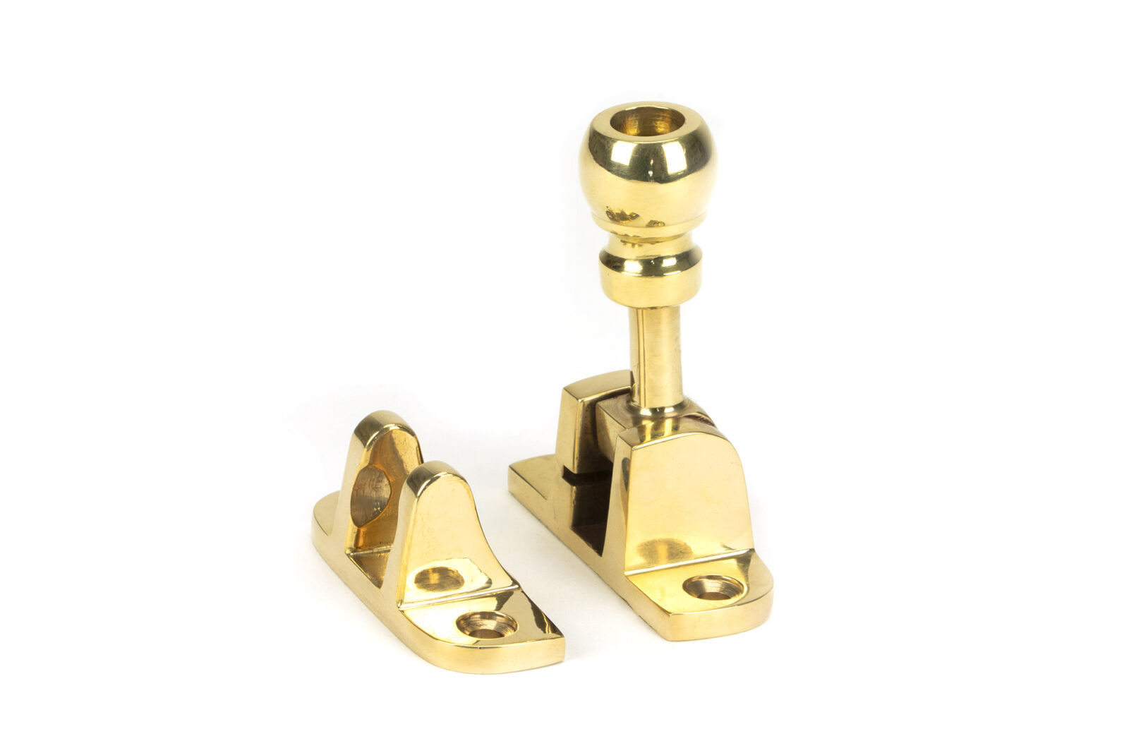 polished brass mushroom brighton fastener (radiused)
