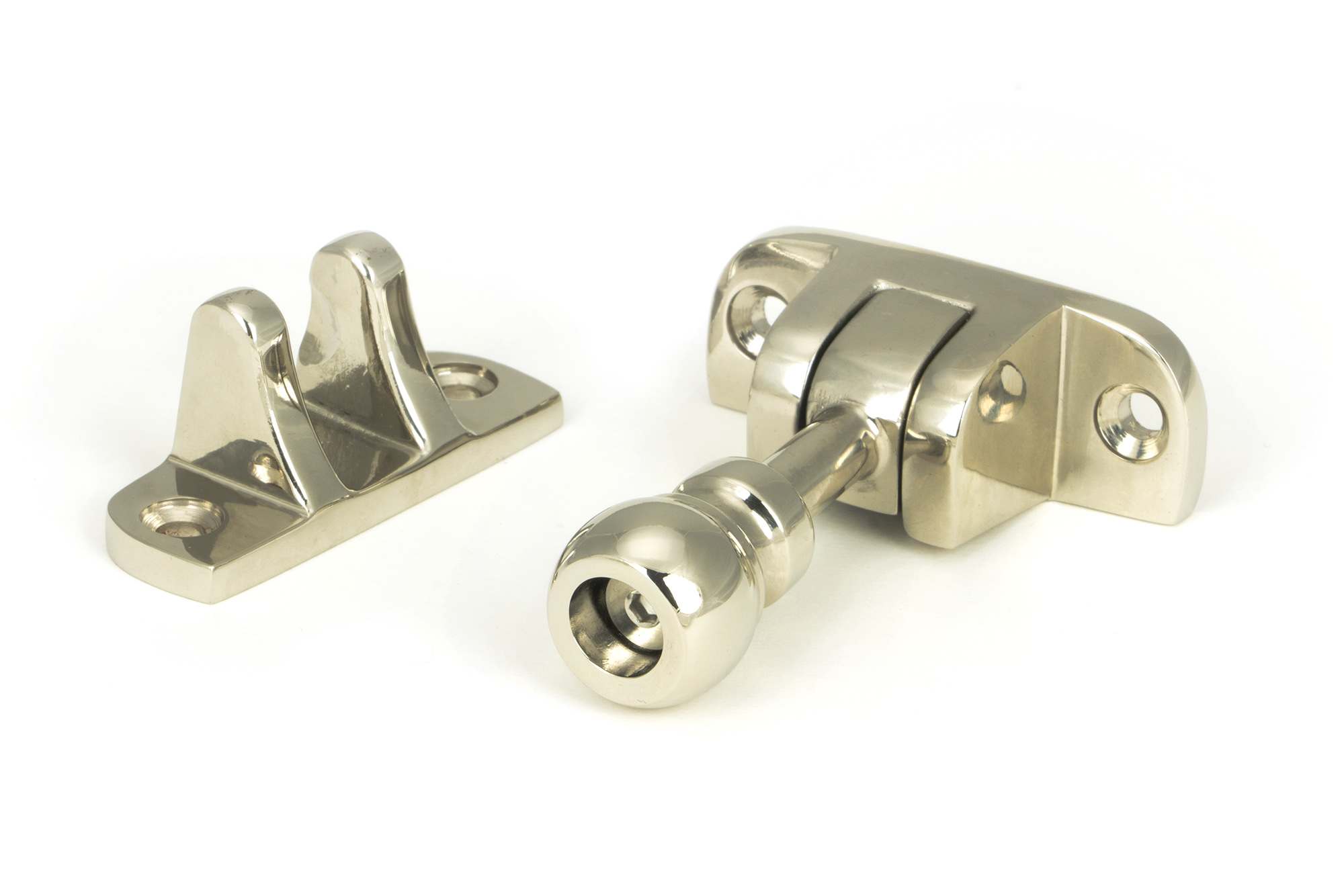 polished nickel mushroom brighton fastener (radiused)