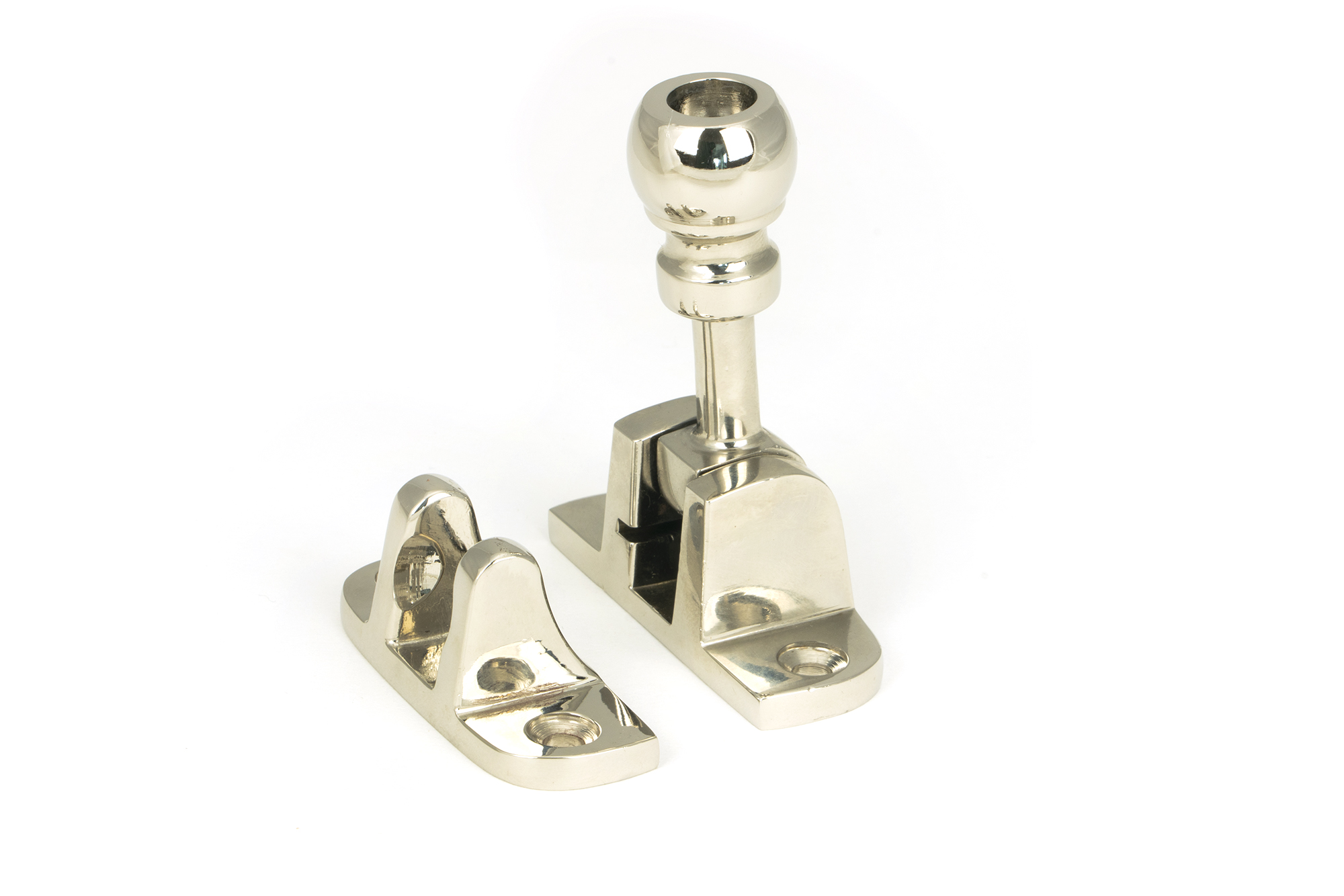 polished nickel mushroom brighton fastener (radiused)