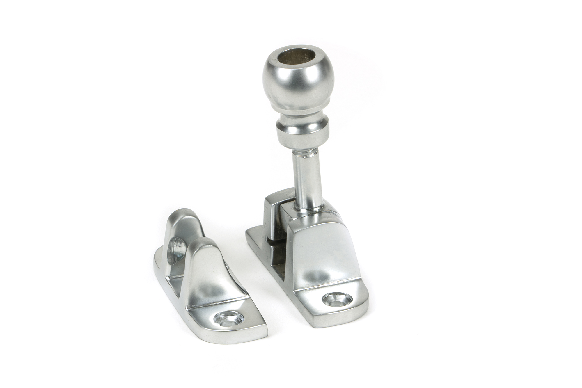 satin chrome mushroom brighton fastener (radiused)