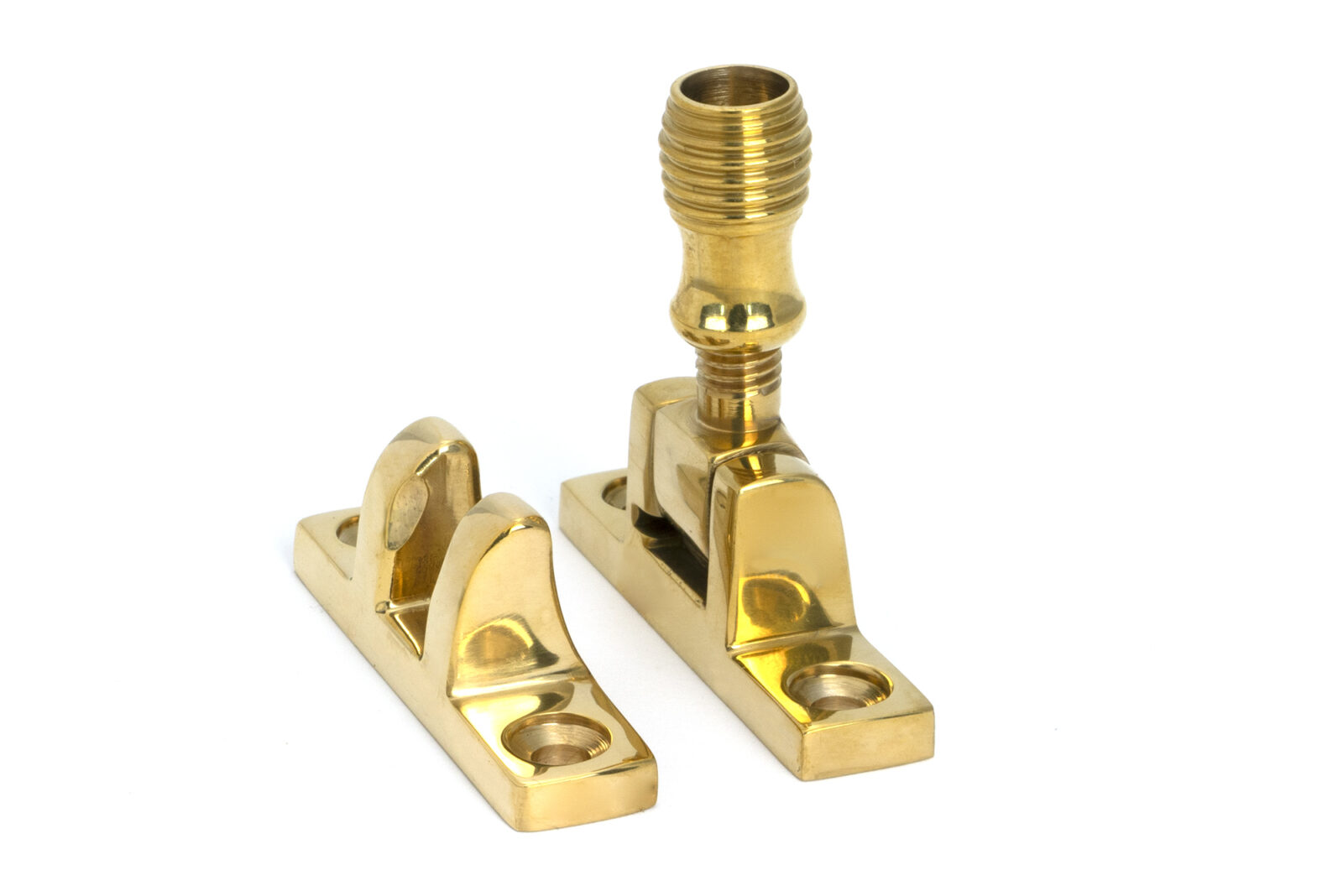 polished brass beehive brighton fastener narrow (square)
