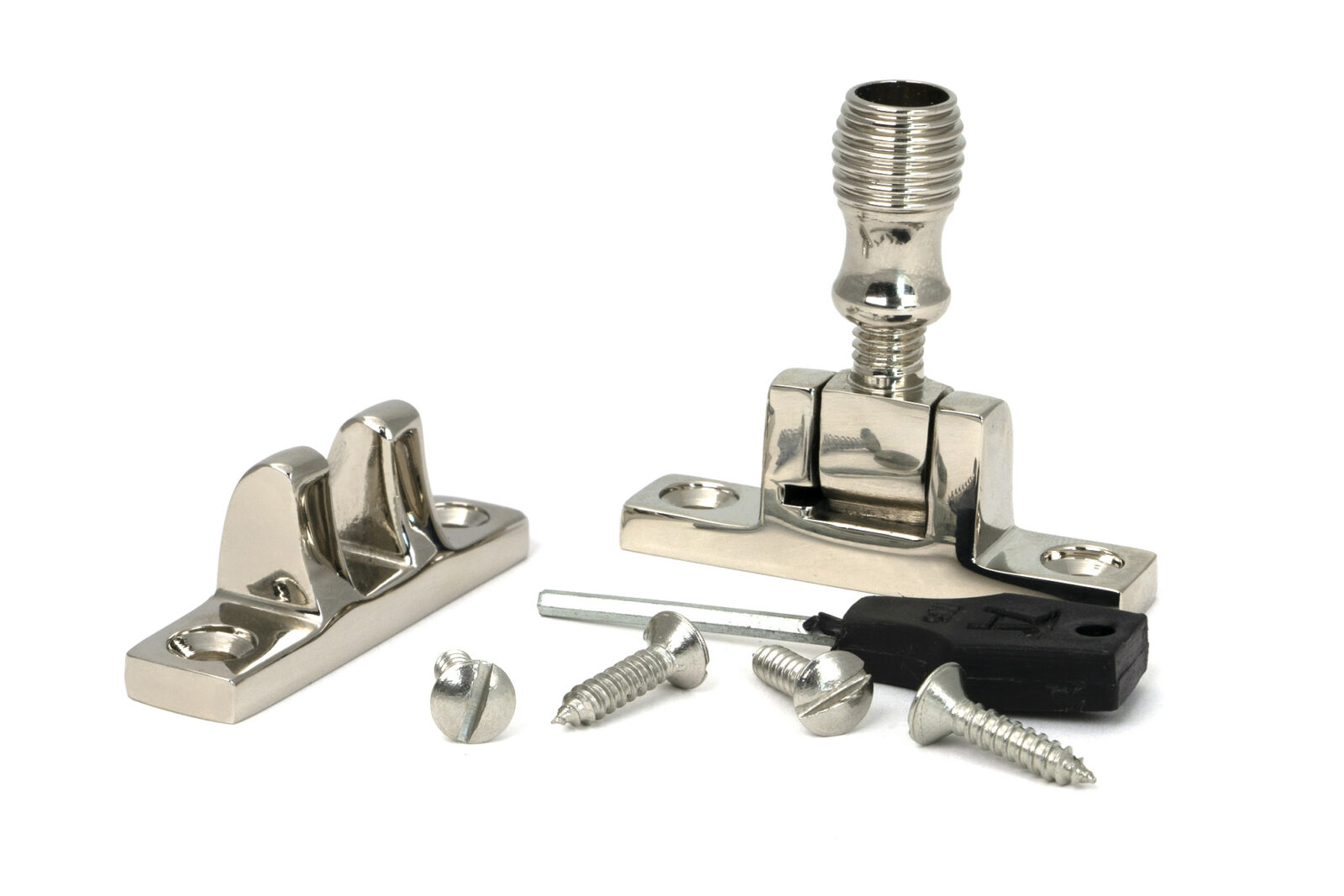 polished nickel beehive brighton fastener narrow (square)