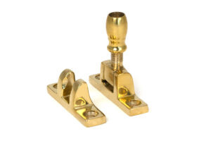 polished brass mushroom brighton fastener narrow (square)